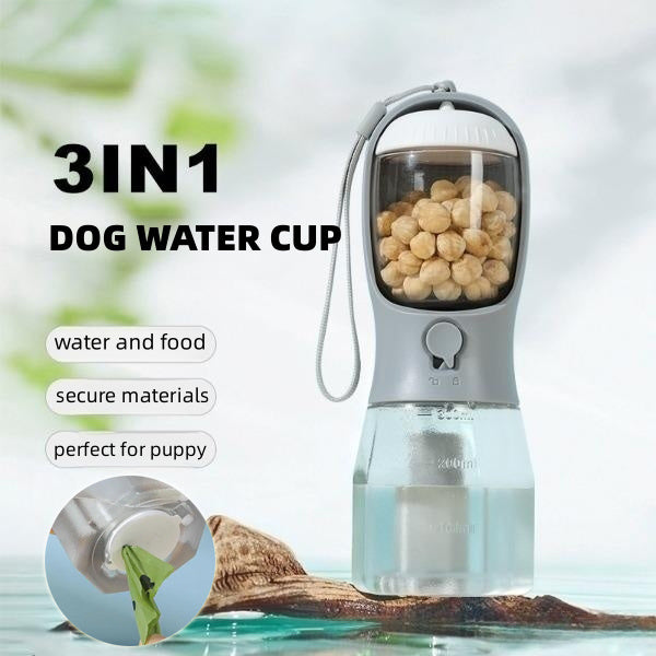 All-in-One Dog Cup: Hydrate, Feed, Clean on the Go