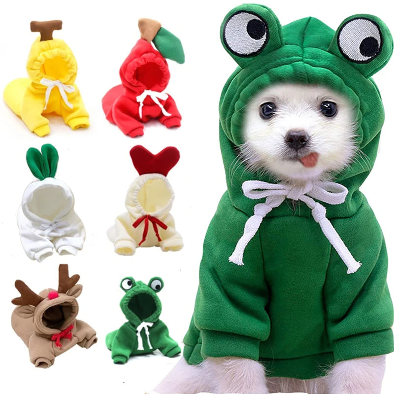 Cozy Fruit Hoodie for Small Dogs or Cats — Warm Winter Style