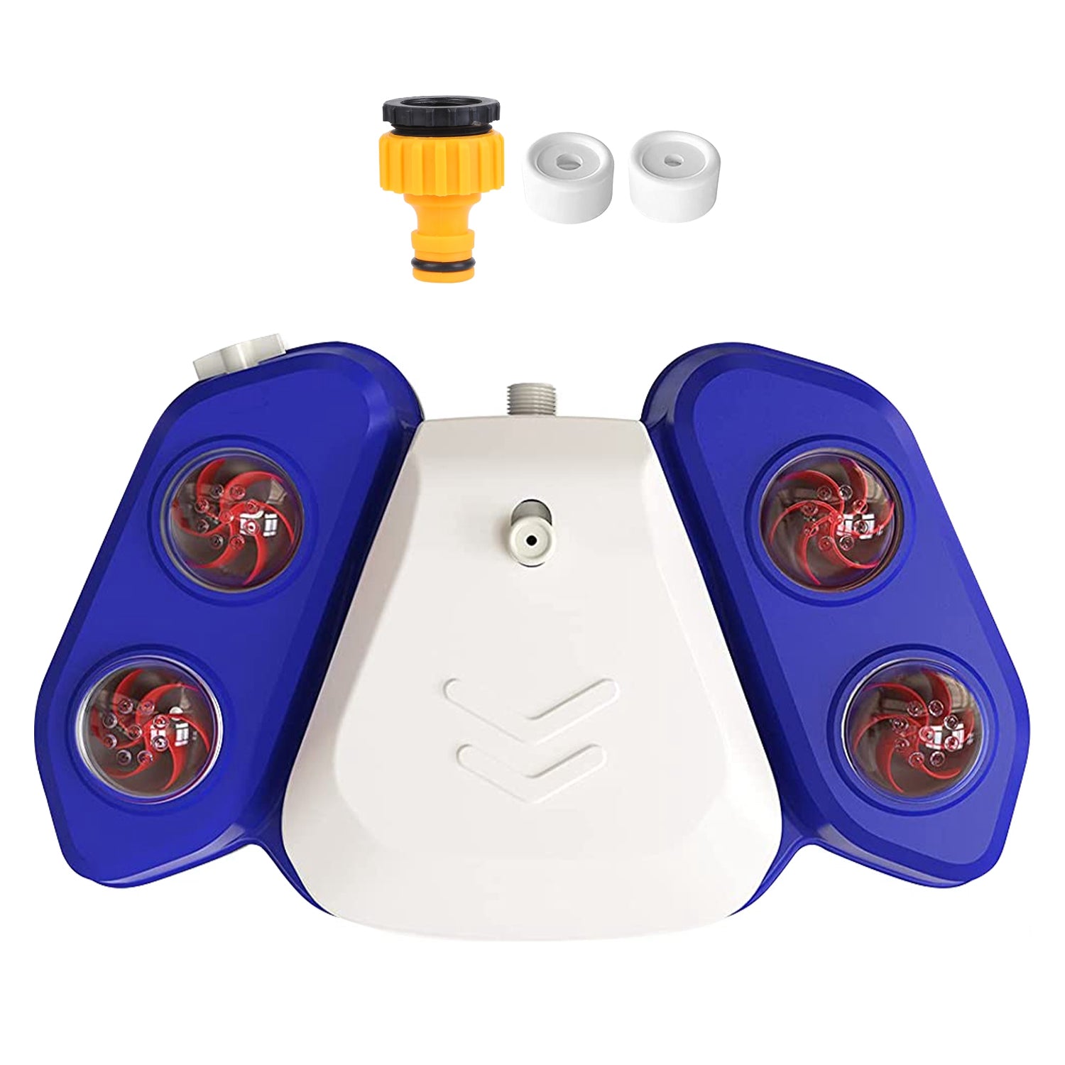 Blue-Yellow Color Options -- 1Pc Dog Water Fountain Multifunctional Automatic Pet Water Dispenser Outdoor Step-on Activated Sprinkler For Drinking Shower Fun